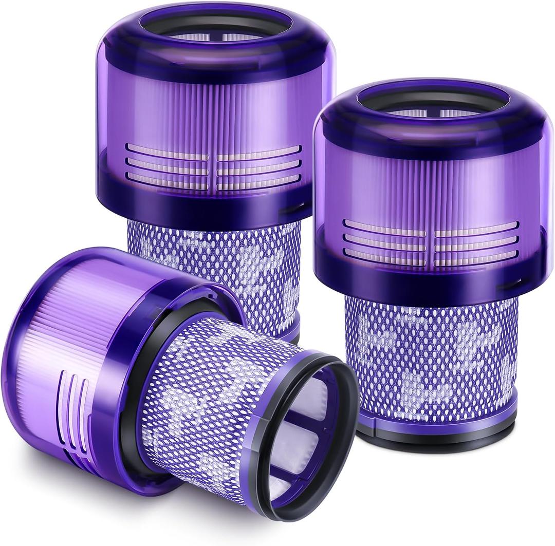 3 Pack V11 Filters Replacement for Dyson, Vacuum Filters Replacement Compatible with Dyson V11 Animal Torque Drive Complete V15 Detect Cordless Vacuum, Replace Part # 970013-02