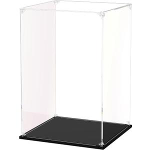 Clear Acrylic Display Case, Self-Assemble Showcase for Collectibles, Action Figures, Dolls- Alternative Glass Box for Commemorative Gifts (7x7x12inch,18x18x30 cm)