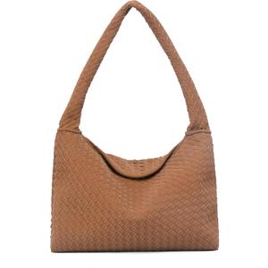 NEWBELLA Woven Suede Handbag for Women, Soft Vintage Satchels Top-Handle Bag for Work & Daily Use.