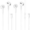 2Packs Earbuds for iPhone Headphones Wired with Built-in Microphone and Volume Control,Compatible with iPhone 14/13/12/11/XR/XS/X/8/7/SE/Pro/Pro Max,Support All iOS System,