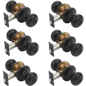 Dynasty Hardware TAH-30-12P Tahoe Privacy Door Knob, Aged Oil Rubbed Bronze, Contractor Pack (6 Pack)