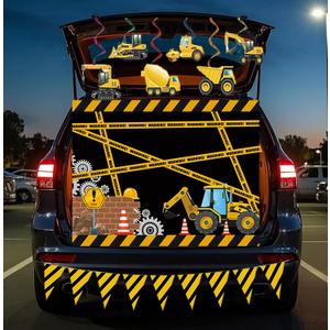 Trunk or Treat Car Decorations Kit Constructions Trunk or Treat Suv Decorations Kit for Halloween Constructions Trunk Treat Decorations 3 PCS