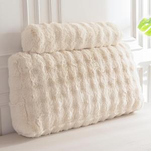 HIGOGOGO Headboard Pillow Twin,Ultra-Soft Wedge Pillow with a Cylindrical Neck Pillow,Memory Foam Filling,Back Support Pillows for Bed Sitting Up, Reading & Working, Removable Cover, 39.4"x19.7"