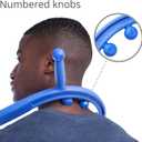 Body Back Buddy Elite Blue 2.1 - Neck Massager for Pain Relief Deep Tissue - Back Therapy Tool - Therapeutic Trigger Point Hook for Muscle Knot & Myofascial Release - Shoulder Pressure Point Relief