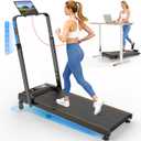 Walking Pad with 12% Incline/Adjustable Height, Upgraded 3.5HP Walking Pad with Handle Bar, 4 in 1 Foldable Under Desk Treadmill, Electric Portable Treadmills for Home 350LBS, LED Display
