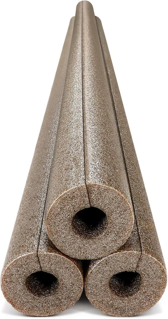 Pangda 3 Pack Pool Noodles Foam Noodles Swim Clamp Jumbo Hollow Foam Large Pre Slit Clamp Protection for Swimming Floating Craft Projects Padding Bumper (48 Inch, Brown)