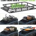 Roof Rack Basket 51" x 36" Heavy Duty Roof Cargo Basket 300 lbs Capacity Steel Roof Basket Vehicle Cargo Rack Luggage Holder Rack for SUV Truck Car Travel Camping Storage