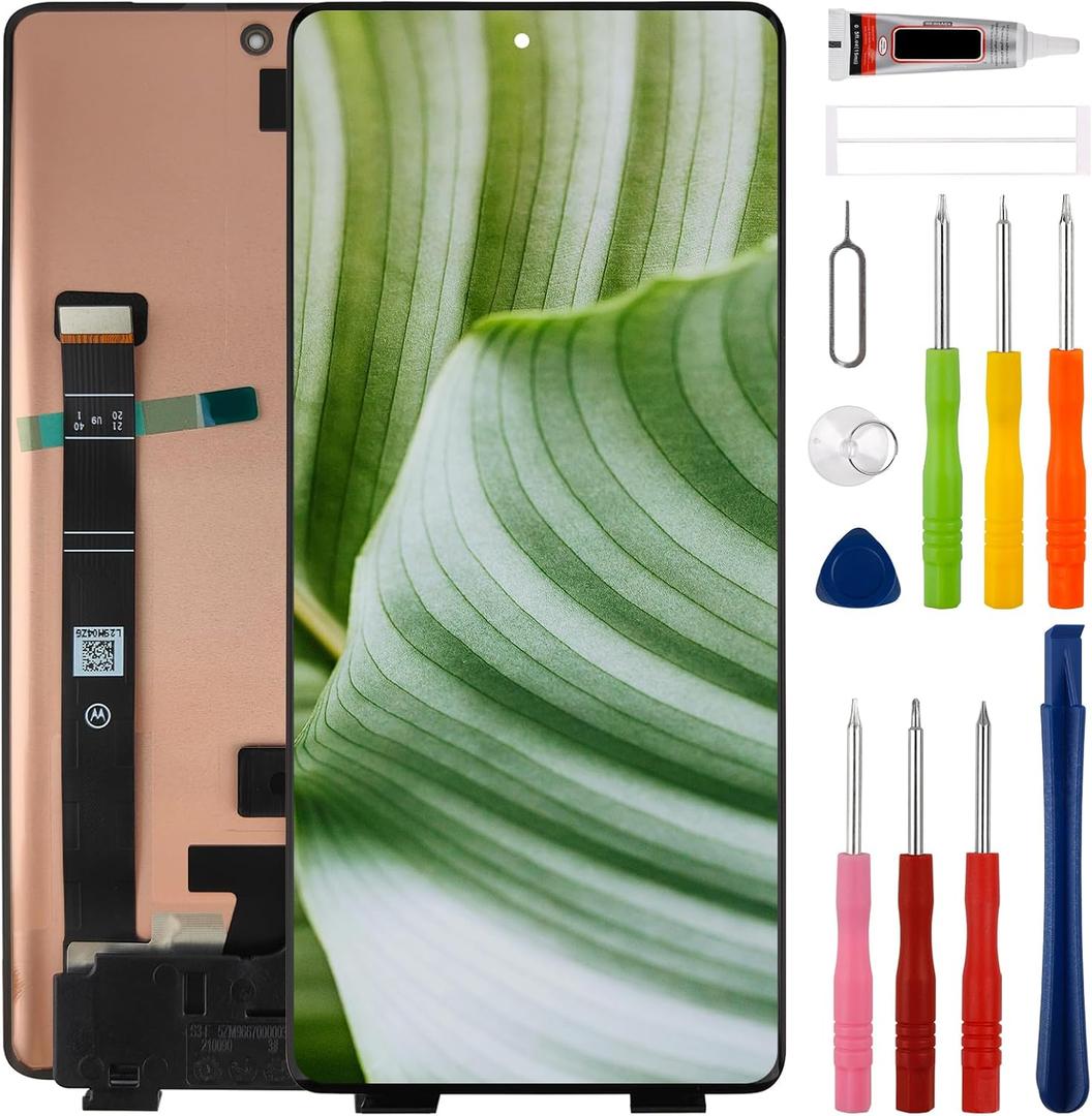 New OLED Display Compatible with Moto Edge+ 2023 Edge Plus 2023 & Edge 40 Pro [6.67"] Touch Screen Digitizer Assembly Replacement with Upgraded Repair Tools Kit