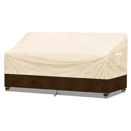Outdoor Couch Cover Waterproof 2-Seater Patio Sofa Cover,600D Heavy Duty Lounge Loveseat Cover,Patio Furniture Covers with Air Vent for Lawn, Backyard, Deck 60Wx37Dx35H inches
