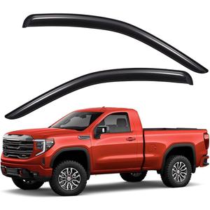 Lightronic Extra Durable Outside-Mount Auto Vent Window Visor, Fit 2019-2026 Chevrolet Silverado & GMC Sierra 1500, 2022 Silverado 1500 LTD & Sierra 1500 Limited, Regular Cab, UV Protect, Smoke, 2-Pcs