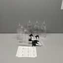 Nuogo 6 Pcs Empty Syrup Bottles - 25.4 Oz/750ml with 27 Labels - Black Syrup Dispenser for Coffee Bar & Kitchen