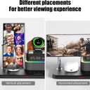 Magnetic Charger for Samsung, 5 in 1 Wireless Charging Station with Alarm Clock for Samsung Galaxy S25 Ultra/S24/S23/S22, Galaxy Watch 8/7/6/4/5, Galaxy Buds/Pro, Black