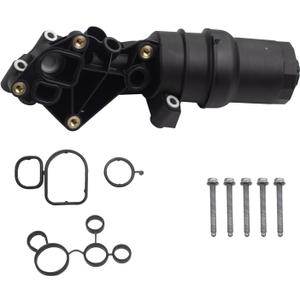 Engine Oil Filter Base Housing Assembly Compatible with Audi Volkswagen Vehicle TT Jetta Passat Beetle Golf Rabbit BORA Replaces 07K115397B 07K115397A 07K115397D