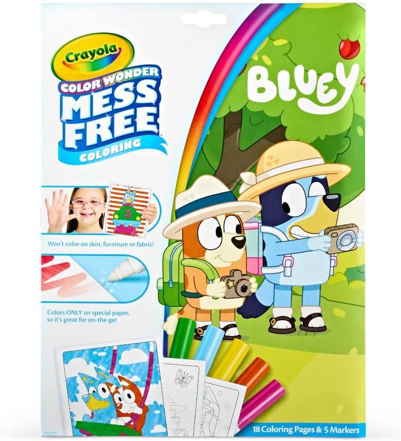 Crayola Bluey Color Wonder Coloring Set, 18 Mess Free Toddler Coloring Pages, Bluey Activity Set for Kids, Gift for Toddlers, Ages 3+