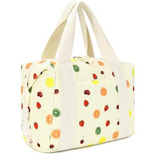 HowFly Lunch Box for Women Stylish Corduroy Insulated Lunch Bag for Men Adults Leakproof Reusable Lunchbox Large Capacity Lunch Boxes Cooler for Work, Travel, Picnic