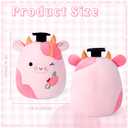 OurHonor Graduation Gifts, Middle School 2026 Cow Stuffed Animals Plush with Mini Graduation Cap, Cute Doll Pillow Toys for High/Elementary School Students