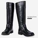Vepose Women's 949 Knee High Boots,Tall Riding Boots Low Heel with Wide Calf and Wide Widths (8.5)