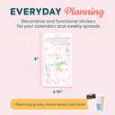 Happy Planner 15-Sheet Sticker Pack for Calendars, Journals, and Planners, Scrapbook Accessories, Classic Size, 722 Stickers Total, Sweet Garden