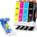 923 Ink Cartridges for HP Printers, NO CHIP, Compatible Replacement for HP 923 923e 923XL Ink Cartridges Combo Pack to Work with for OfficeJet Pro 8130e 8135e 8138e 8139e Printer(1BK/1C/1M/1Y, 4 Pack)