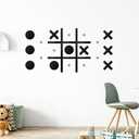 Magnetic Tic Tac Toe Game Home Wall Decor for Kids & Adults, Wall-Mount Game for Modern Office Classroom Fun Playroom Hallway Decor Wall Stickers Toys,Best Gift for Family, Friends (no Punching)