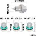 7-Speed Dry Dual Clutch Valve Body Screw Open Hole Oil Change Tool Set Drilling Oil Drain Plug Kit M12*1.25 M12*1.75 Compatible with Buick Chevrolet MG 7DCT250 Transmission