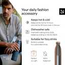 LARS NYSM Stainless Steel Insulated Water Bottle 12oz 17oz 25oz 34oz 51oz | Insulated Thermo Flask for Hot and Cold Beverages | Leakproof Drinking Bottle (Blush Rose, 25.4oz)