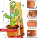 Emoin Talking Cactus Toy, Interactive Toys Dancing Cactus Toy Mimicking Repeating What You Say, Toddler Infant Baby Toys Gifts for 6 7 8 9 10 Month Old Baby Toys for 1 2 3 Year Old Boy Girl