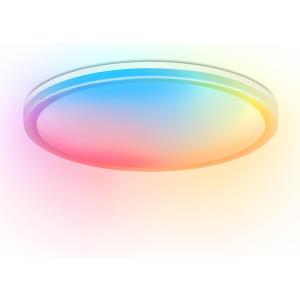 Smart LED Ceiling Light Fixture, Modern Dimmable Flush Mount Ceiling Light, Compatible with Alexa & Google Home, Lighting for Bedroom, Kitchen, Living Room, 12 Inch