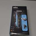 Braun Electric Series 3 Razor with Precision Trimmer, Rechargeable, Wet & Dry Foil Shaver for Men, Blue/Black, 4 Piece