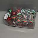 30Pcs Christmas Ornaments Balls Set, 2.4 Inch Shatterproof Tree Decorations, Red Green White Glitter Baubles with Hanging Strings, Christmas Balls Ornaments for Holiday Party, Home Dcor (Multi Color)