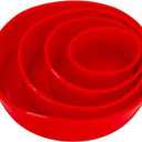 Clearance Sale 4/6/8/10 Inch Round Silicone Cake Molds Set - Non-Stick Baking Pans for Chiffon Bread DIY Dessert Making Red