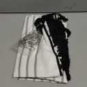 jinchan Boho Farmhouse Fabric Shower Curtain with Tassel Grey and White Modern Striped Waterproof Shower Curtains for Bathroom with 12 Hooks 70x72 inches