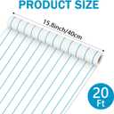 Lined Bulletin Board Paper Roll Composition Notebook Bulletin Board Background Not Easy to Fade Decorations Gift Wrapping Wallpaper for Back to School Poster Arts Crafts Classroom Supply 15.8inx20ft, 240.9" x 15.8"