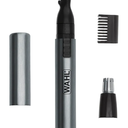 Wahl Micro Groomsman Battery Personal Trimmer for Hygienic Grooming with Rinseable, Interchangeable Heads for Eyebrows, Neckline, Nose, Ears, & Other Detailing - 05640-600, 4 Piece Set