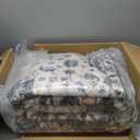 AMADA HOMEFURNISHING 8x10 Washable Area Rug, Low-Profile Large Area Rug with Non-Slip Backing & Durable Edge Binding, Vintage Large Rugs for Living Room, Bedroom, Dinning Room (Blue)