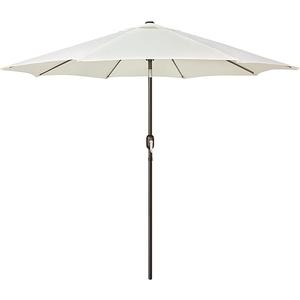 Blissun 9' Outdoor Patio Umbrella, Outdoor Table Umbrella, Yard Umbrella, Market Umbrella with 8 Sturdy Ribs, Push Button Tilt and Crank, Creamy White