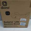 Diono Solana Lite Backless Booster Car Seat, Lightweight & Portable for Travel, Machine Washable Covers, 40-100 lbs, Black Storm