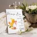 Mimosa Bar Sign With Stand Stand 5x7 Inch,Table Decor Bridal Shower Sign,Mimosa Bar Supplies Decorations,Bar Sign For Wedding Engagement