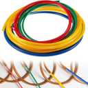 Relaxweex 4pcs 4 M Conditioning Copper Tubing Pipe Extension Kit 1/4" 1/2" 3/8" 5/8" Copper Tubing Bender Kit with PE Plastic Strips for Air Conditioning Systems