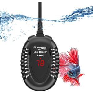 FREESEA Aquarium Fish Tank Heater: 75W Small Submersible Turtle Heater with Adjustable Temperature External Controller for Betta | Saltwater | Freshwater | 5-15 Gallon