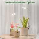 LORDEM Grow Lights for Indoor Plants, 2 in 1 Full Spectrum Plant Light with 360° Gooseneck, 48 LEDs, Auto Timer 6/8/12/16H, 3 Lighting Modes,5 Brightness Levels for Small Plants, 3 Pack White