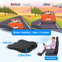 Wedge Car Seat Cushion for Better Visibility & Sciatica Pain Relief | High Density Memory Foam, Non-Slip Ergonomic Car Seat Cushion for Driving, Universal Fit for Car, SUV,Truck & Tractor