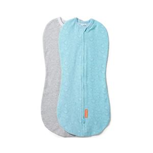 SwaddleMe by Ingenuity Compression Baby Swaddle Pod, Two-Way Zipper for Easy Diaper Changes, Improves Sleep & Calms Startle Reflex, 0-2 Months, 1.0 TOG, 2-Pack - Dino Jam