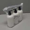 Cornucopia Brands Shower Pump Bottles (Set of 3, White); 16oz Plastic Pump Dispensers for Shampoo, Conditioner, and Body Wash