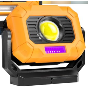 Adelante 1Pack Magnetic Work Light Rechargeable, 1500LM LED Work Light, 360° Rotating Stand 3 Color Temperature 12 Modes Waterproof Bright Flashlight for Mechanic, Shop, Working on Cars, Power Outages