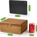 DRASTAR Wooden Keepsake Box, Large Acacia Storage Memory Box with a Hinged Lid for Crafts and Photo Storage