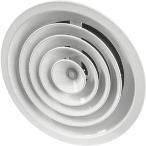 Repa Market 10 Inch (Neck) Round Aluminum Ceiling Diffuser/White Powder Coated HVAC Vent Cover/Multi-Directional Air Distribution/Supply & Exhaust Airflow for Industrial & Home Ventilation