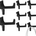 8pcs Storage Shed Hooks for Suncast, V Shaped Durable ABS Hanger Hooks Tool Organizer Accessories Compatible with Suncast (Black)