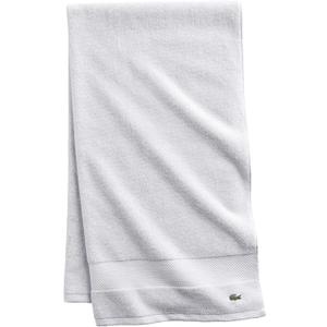Lacoste Heritage 100% Supima Cotton Bath Towel, White, 30" x 54" Highly Absorbent & Quick Drying, Premium Super Soft Bath Towel, Bathroom Essential, Gift for All Occasions, Machine Washable