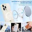 Mag-Ring Designed for iPhone 16 Pro Case, Liquid Silicone Soft Slim Phone Case with Stand [MagSafe Compatible] 1x Screen Protector Included (Vintage White, iPhone 16 Pro)